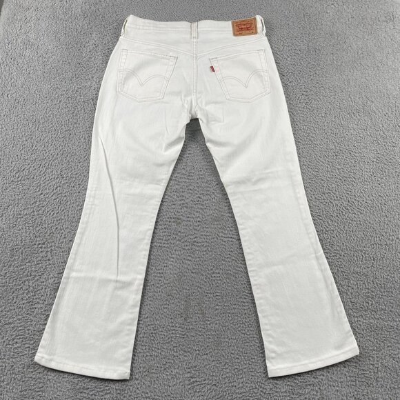 Y2K Levis 515 Womens 10 L Nouveau Bootcut White  Mid Rise Denim - Picture 2 of 10